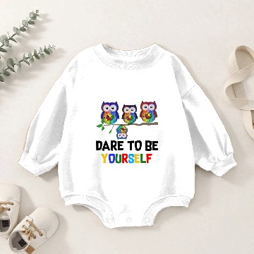 Discover Dare To Be Yourself Baby Romper Sweatshirts