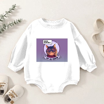 Discover Alien Space Cat - Cat-as-trophe (DDP 4:3 Cartoon) Baby Romper Sweatshirts