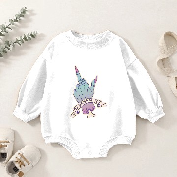 Discover Badass Witch Hand Middle Finger Gothic Spooky Baby Romper Sweatshirts