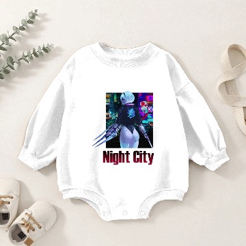 Discover Cyberpunk 2077 Baby Romper Sweatshirts