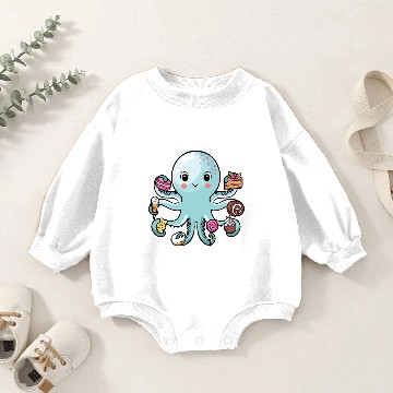Discover Octopus Cake Squid Baby Romper Sweatshirts