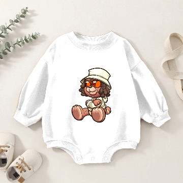 Discover Teddy bear sunglasses Baby Romper Sweatshirts
