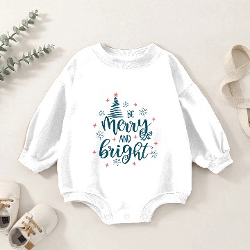 Discover Be Merry And Bright- Happy ChristmasGift. Baby Romper Sweatshirts