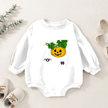Discover Funny Halloween Spider With Pumpkin Baby Romper Sweatshirts