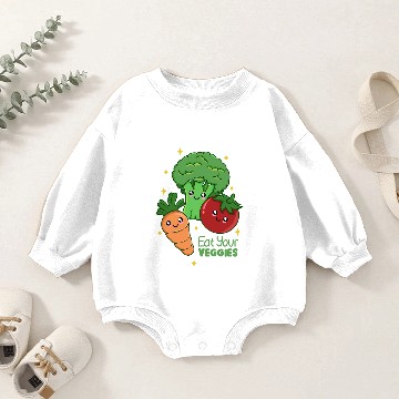 Discover Eat Your Veggies Baby Romper Sweatshirts
