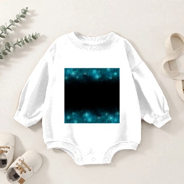 Discover Teal Galaxy Watercolor Universe Baby Romper Sweatshirts