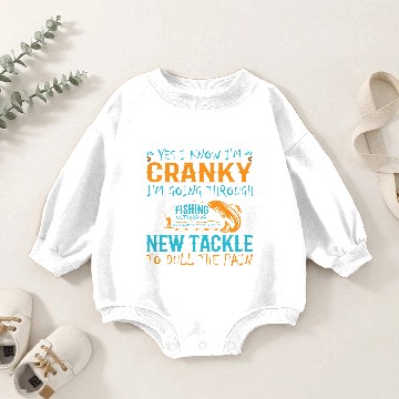 Discover Yes I Know I'm Cranky | Fishing Baby Romper Sweatshirts