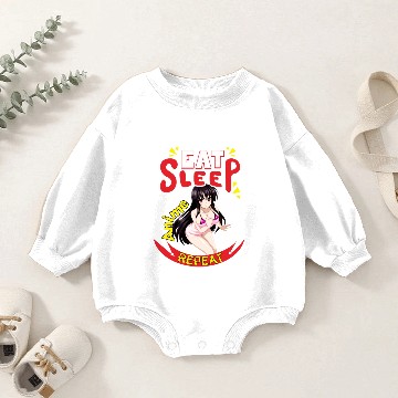 Discover Eat Sleep Anime Repeat Baby Romper Sweatshirts