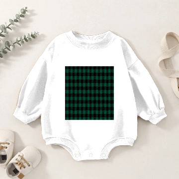 Discover Green Buffalo Plaid Baby Romper Sweatshirts