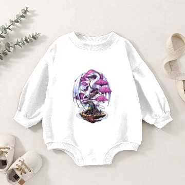 Discover Japanese Dragon Cherry Blossom Baby Romper Sweatshirts