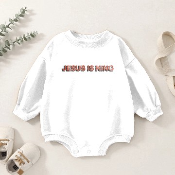 Discover JESUS IS KING Baby Romper Sweatshirts