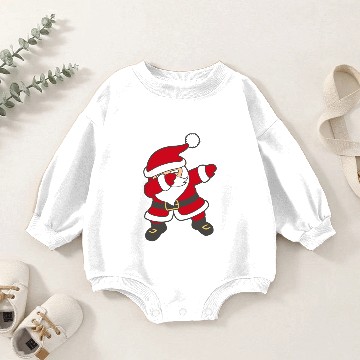 Discover Dabbing Santa Tri ble Baby Romper Sweatshirts