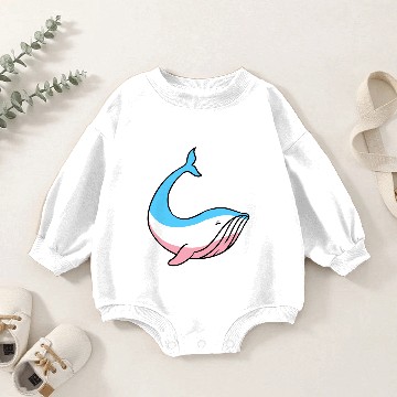 Discover Trans Pride Whale Transgender Pride Baby Romper Sweatshirts