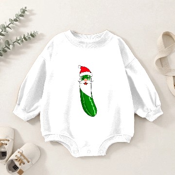 Discover Pickle Santa Christmas Funny Cucumber Lover Gift Baby Romper Sweatshirts