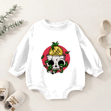 Discover Pineapple Skull Baby Romper Sweatshirts