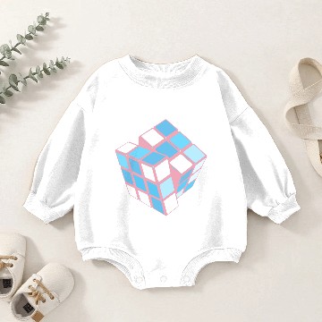 Discover Transgender Pride Twisting Puzzle Cube Baby Romper Sweatshirts
