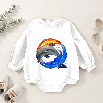 Discover Dolphin Jump Baby Romper Sweatshirts