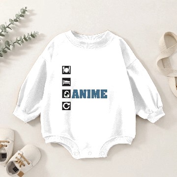 Discover Eat Sleep Anime Repeat Baby Romper Sweatshirts