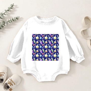 Discover Wizard and Witch Pattern | Magic Sorcery Conjuring Baby Romper Sweatshirts