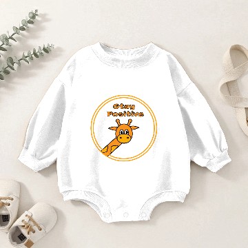 Discover Giraffe stay positive Baby Romper Sweatshirts