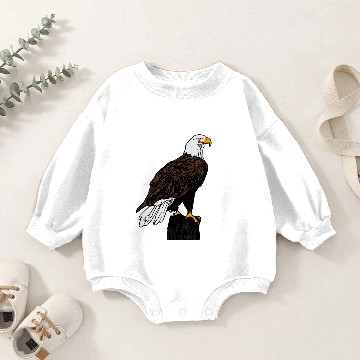 Discover Bald Eagle Baby Romper Sweatshirts