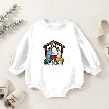 Discover Oh Holy Night Baby Romper Sweatshirts