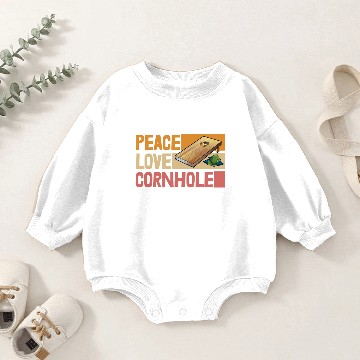 Discover Peace Loves Cornhole Baby Romper Sweatshirts
