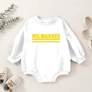 Discover Vintage Milwaukee Baseball Game Day Script Baby Romper Sweatshirts