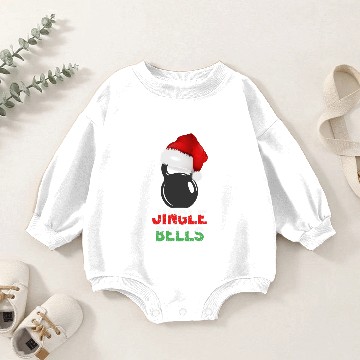 Discover Kettlebell - Jingle Bells Baby Romper Sweatshirts