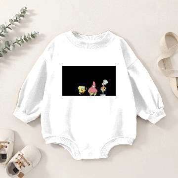 Discover Patrick fighting with squidward Baby Romper Sweatshirts