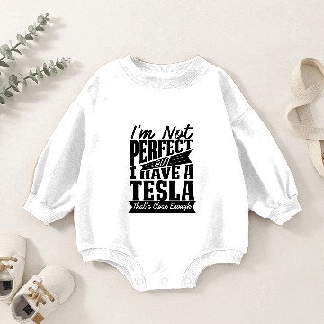 Discover PERFECT WITH TESLA CAR Baby Romper Sweatshirts