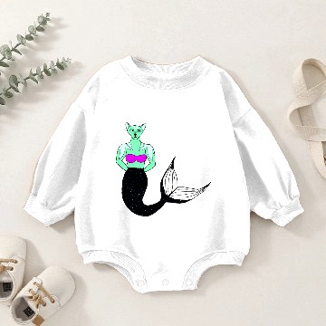 Discover Stellar Purr-maid #2 Baby Romper Sweatshirts
