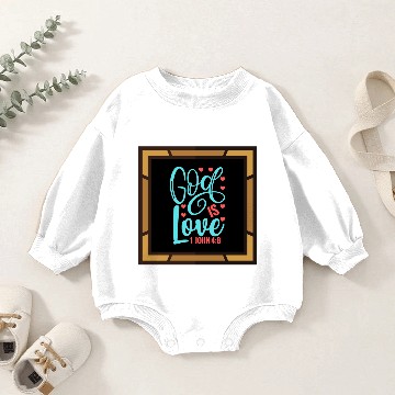 Discover God Is Love Baby Romper Sweatshirts