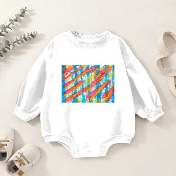 Discover Abstract Cool Blue Red Yellow White Baby Romper Sweatshirts