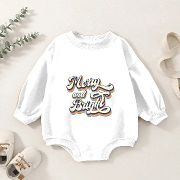 Discover Merry and Bright Baby Romper Sweatshirts