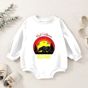Discover California Bear, Bear Lovers Baby Romper Sweatshirts