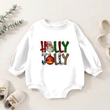 Discover Holly Jolly Baby Romper Sweatshirts