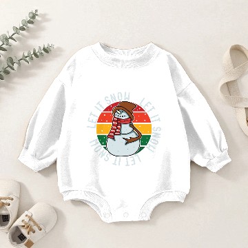 Discover Fun Let It Snow Holiday Baby Romper Sweatshirts