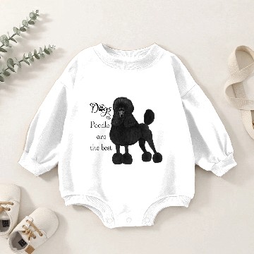 Discover Royal black poodle,illustration elegant design Baby Romper Sweatshirts