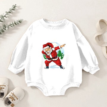 Discover Dabbing santa Claus Baby Romper Sweatshirts