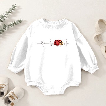 Discover Ladybug Heartbeat Ladybug Gift Ladybug Baby Romper Sweatshirts