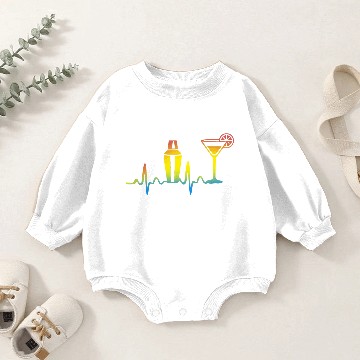 Discover Bartender Heartbeat Funny Bartending Lover Baby Romper Sweatshirts