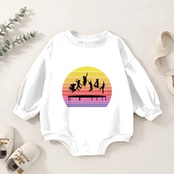Discover Trampoline Park Jumping Indoor Playground Vintage Baby Romper Sweatshirts