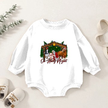 Discover Oh Holy Night Baby Romper Sweatshirts