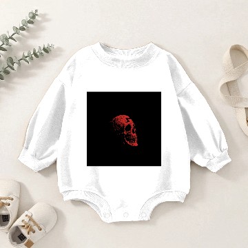 Discover Red Skull with lightning Baby Romper Sweatshirts