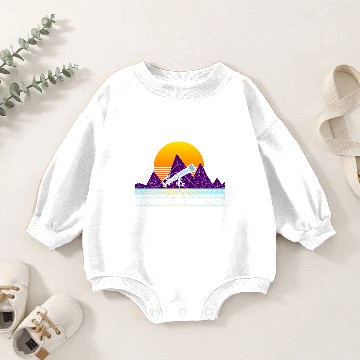 Discover telescope, astronomy, star watcher Baby Romper Sweatshirts