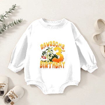 Discover Jurassic Park Rawrsome 3Rd Birthday Baby Romper Sweatshirts