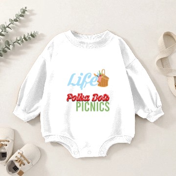 Discover polka dots and picnics Baby Romper Sweatshirts
