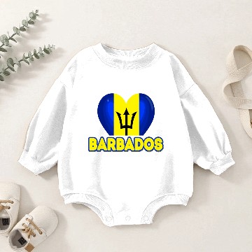 Discover Barbados Barbadian Flag Baby Romper Sweatshirts