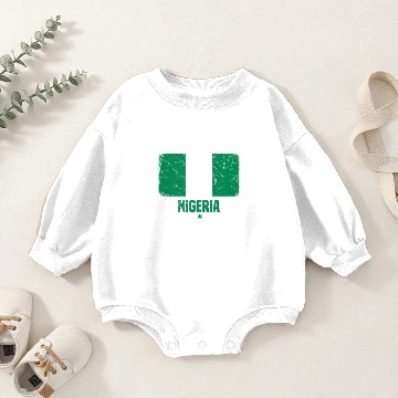 Discover Nigeria Nigerian Flag Baby Romper Sweatshirts